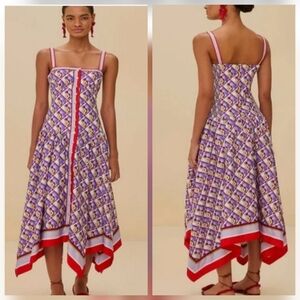 Farm Rio Pineapple Scarf Midi Dress